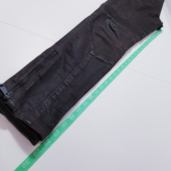 POLO Ralph Lauren Ladies Brown Moto Ankle Zip Pants Bikercore - Picture 8 of 13